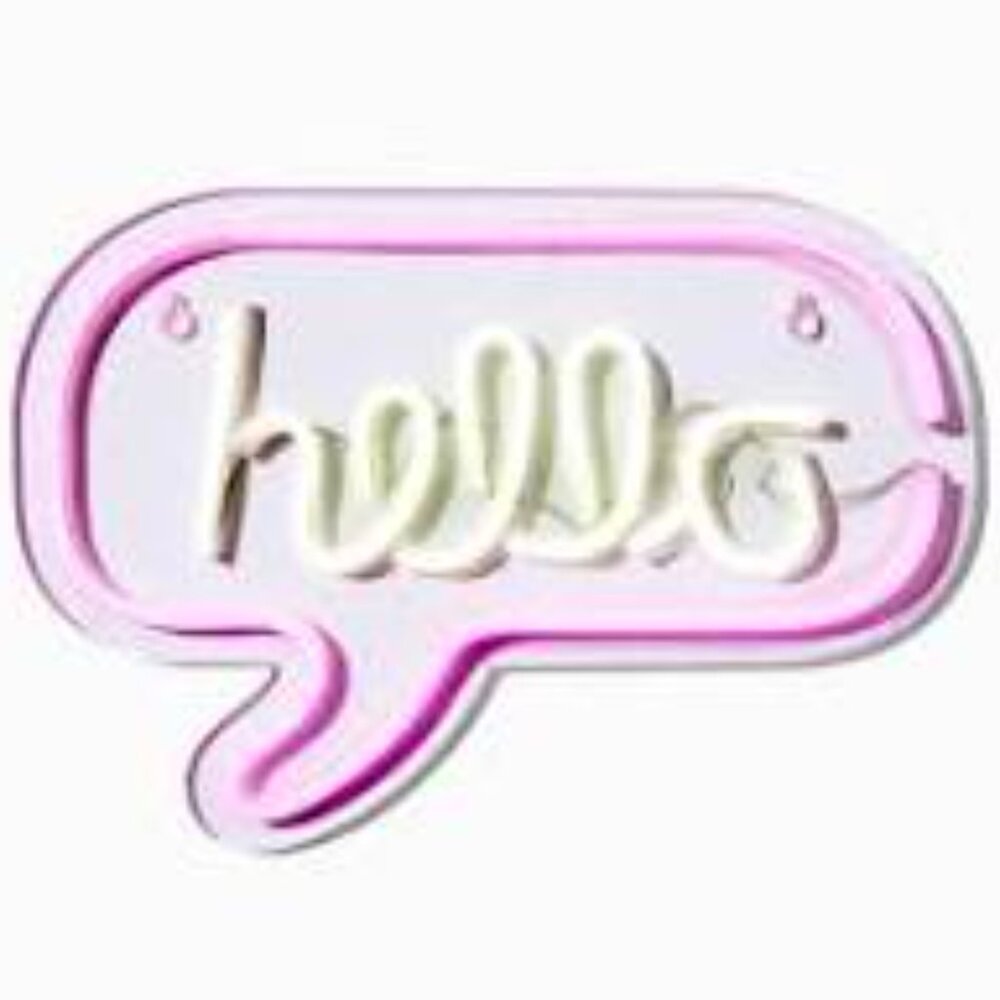 Claire's "Hello" LED Pink Neon Wall Light